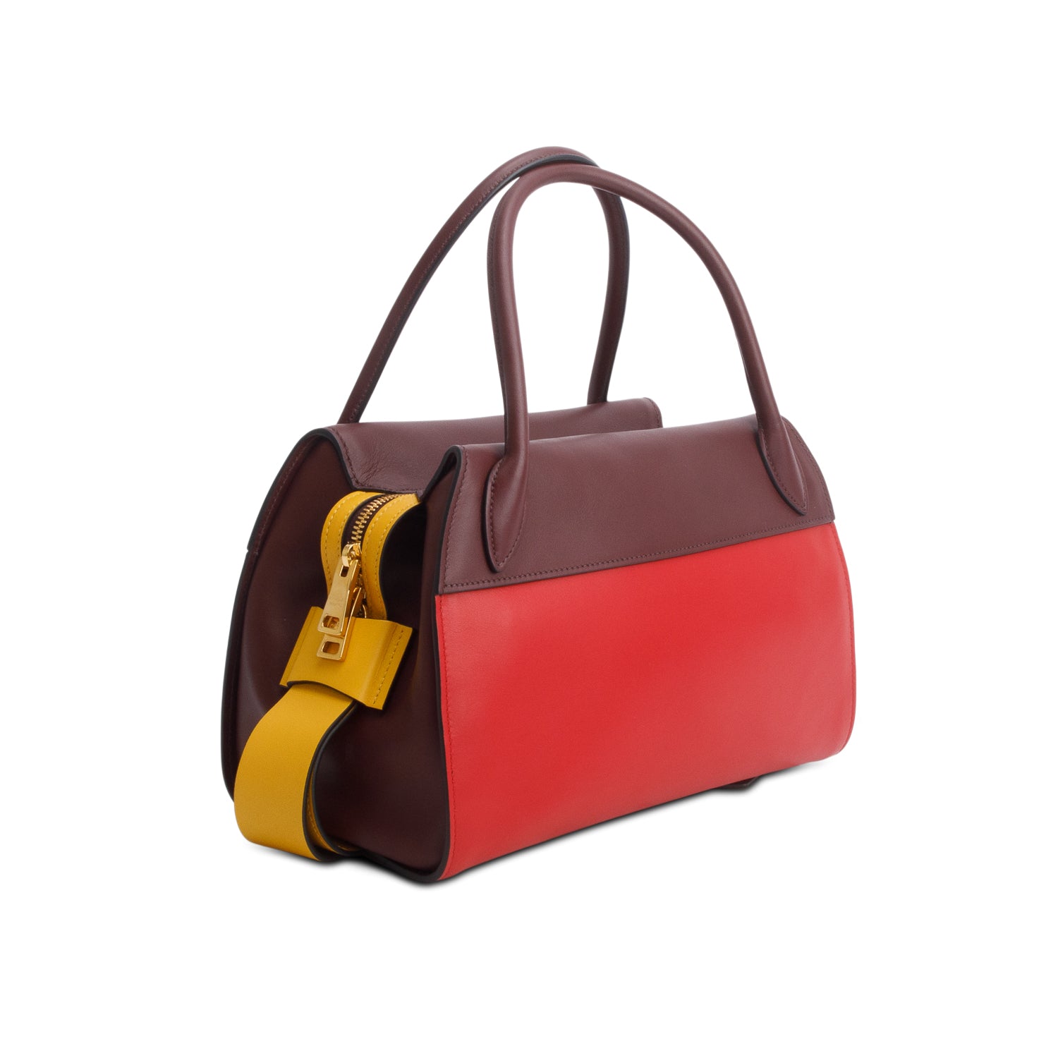 Prada Tri-Color City Calf Ribbon Bag w/ Strap