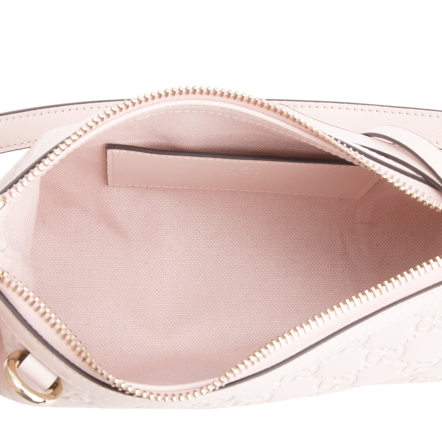 Gucci Pink GG Calfskin Embossed Small Shoulder Bag w/ Box & Straps