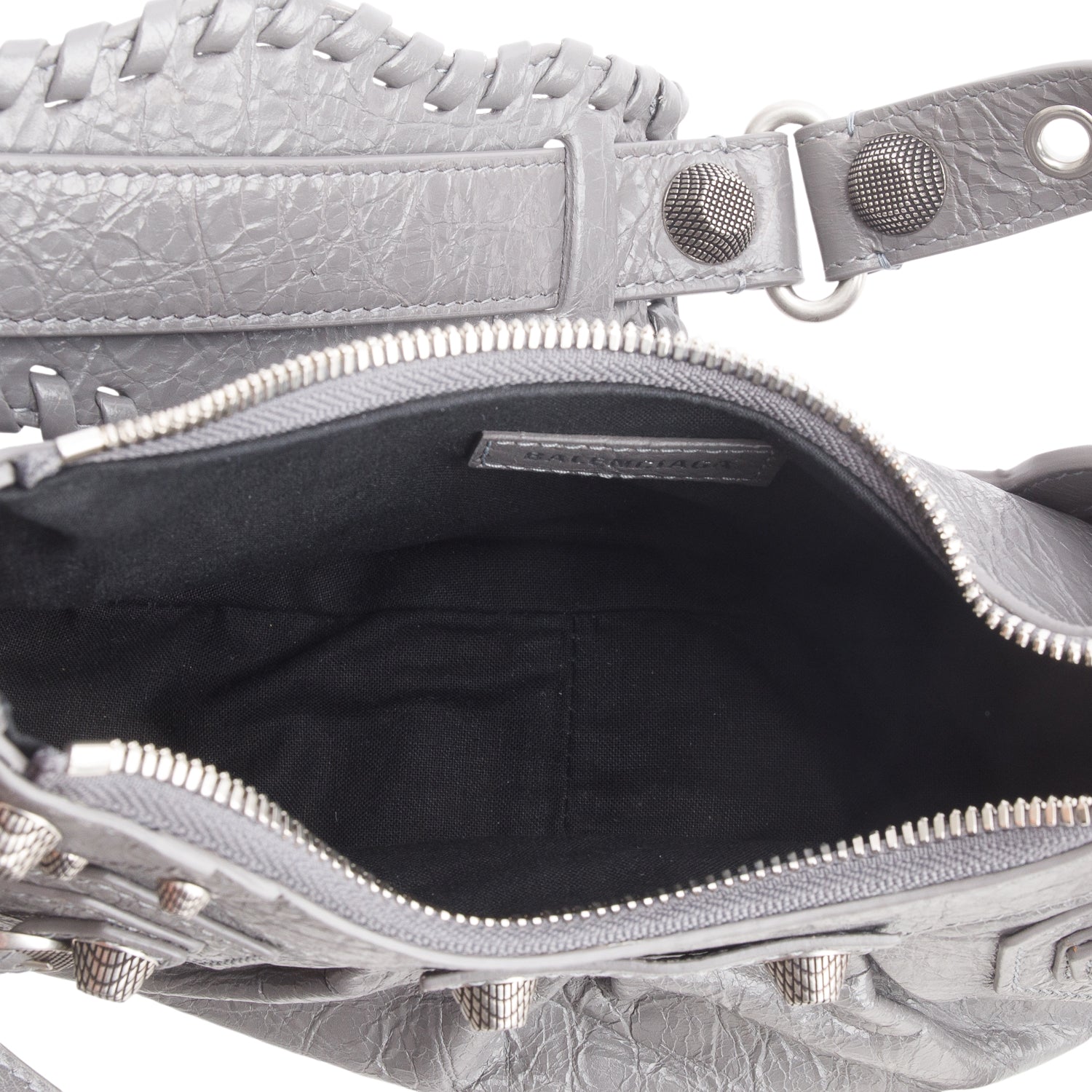 Balenciaga Grey Agneau Arena Le Cagole Shoulder Bag XS