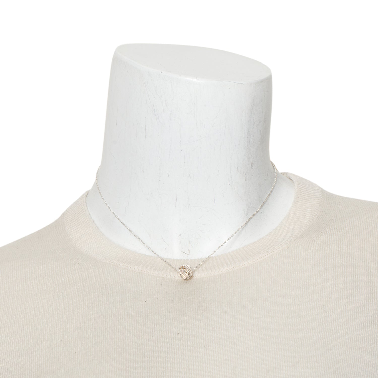 Tiffany & Co. Sterling Silver Twist Knot Pendant Necklace