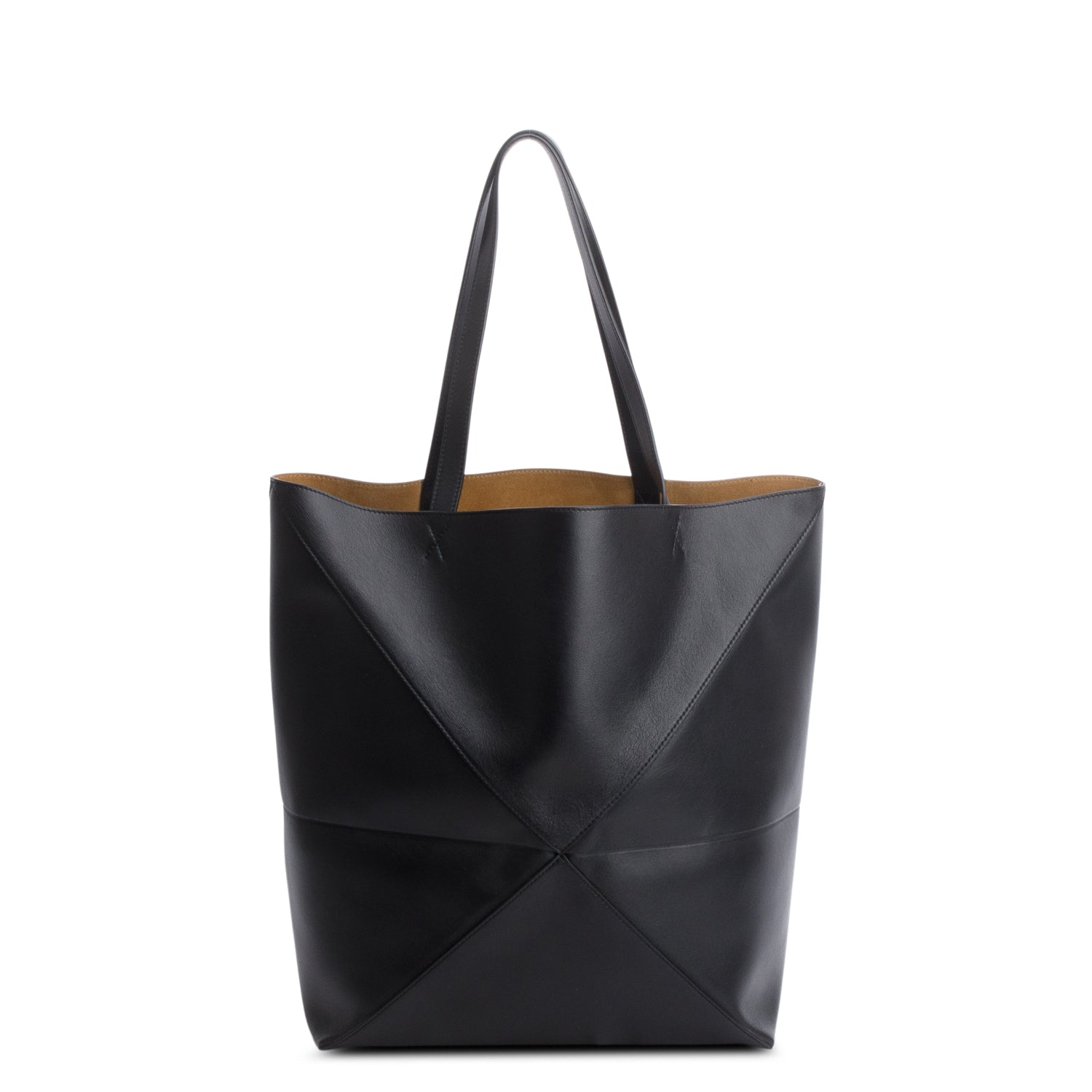 Loewe Black Shiny Calfskin XL Puzzle Fold Tote