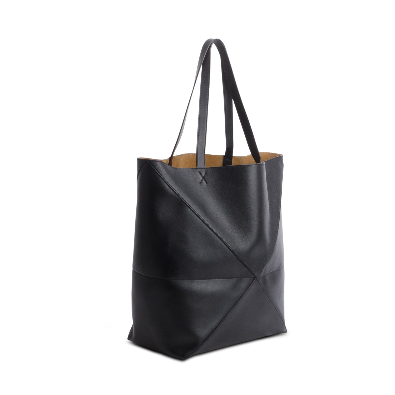 Loewe Black Shiny Calfskin XL Puzzle Fold Tote