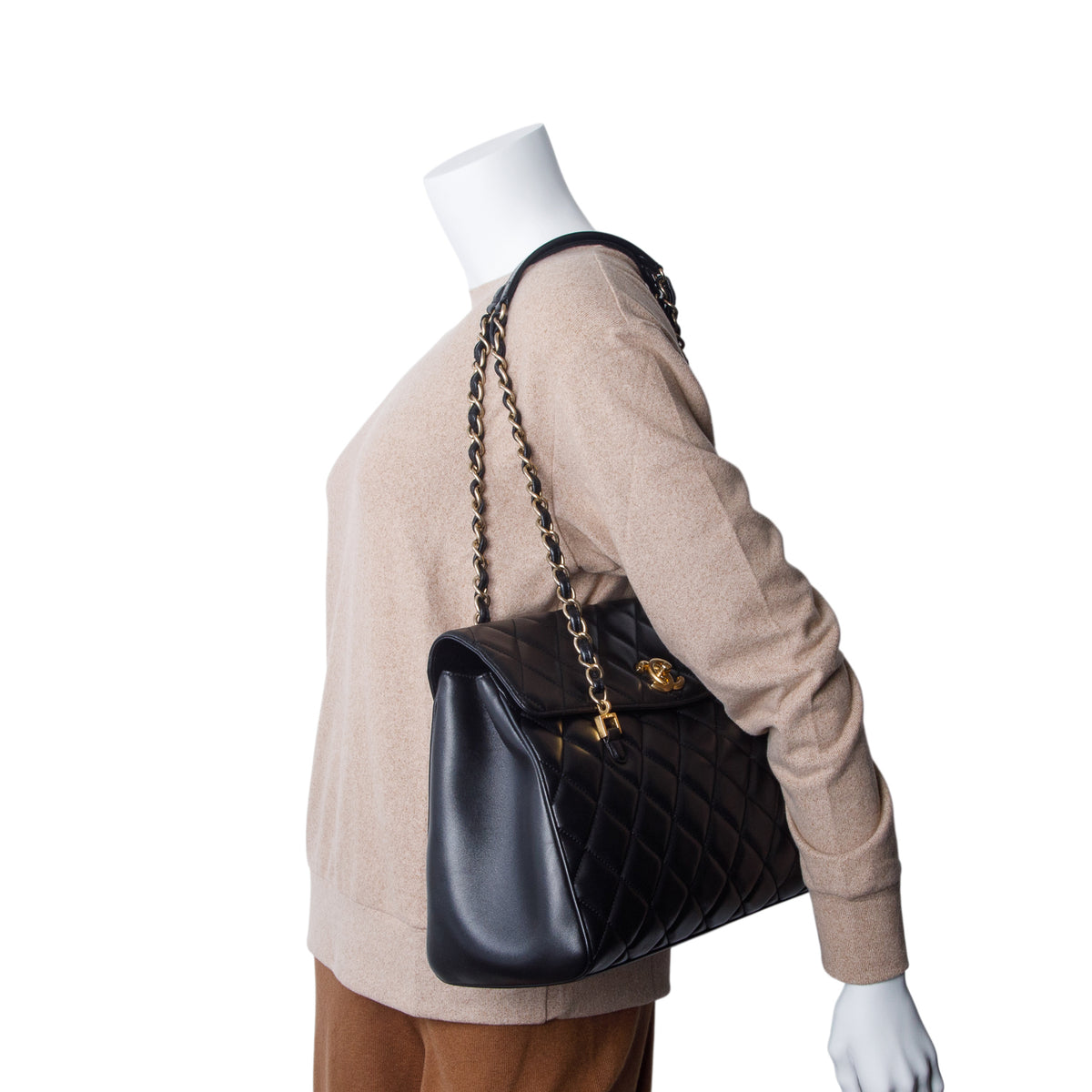 Chanel Black Lambskin Quilted Misia Camera Case Flap Bag
