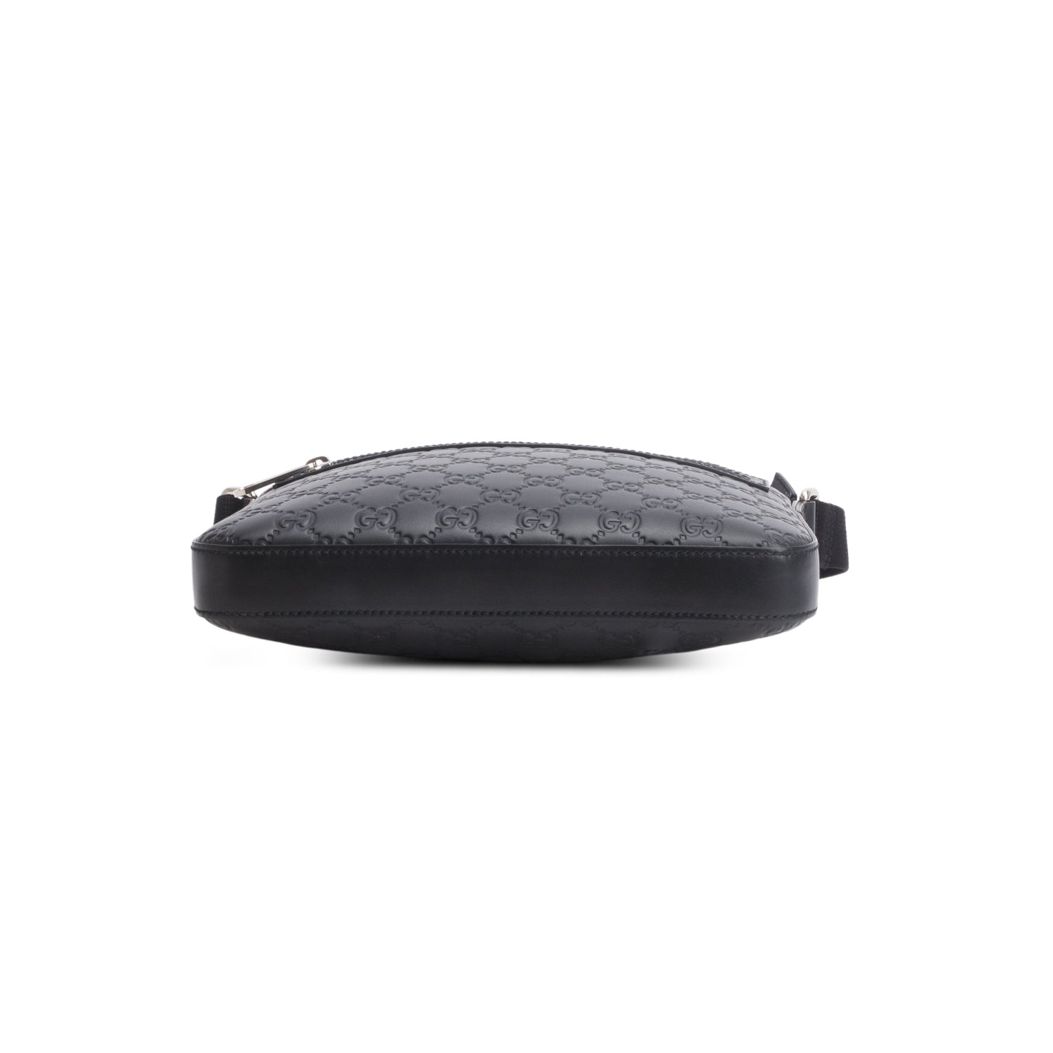 Gucci Black Signature Small Flat Messenger Bag
