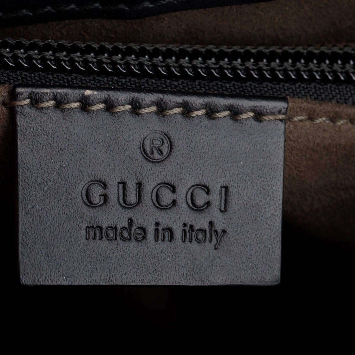 Gucci Black Signature Small Flat Messenger Bag