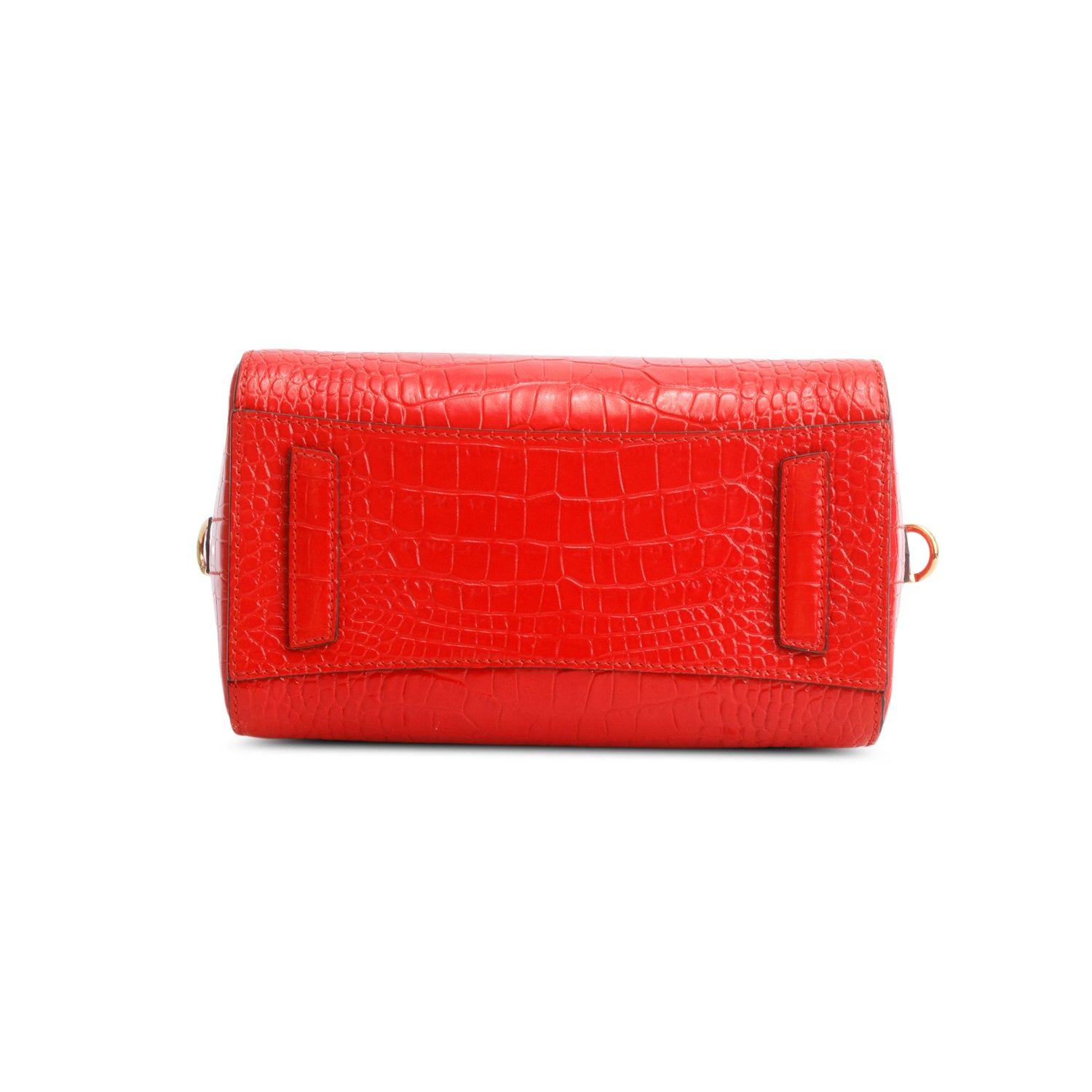 Givenchy Red Croc Embossed Leather Mini Antigona Bag w/ Strap