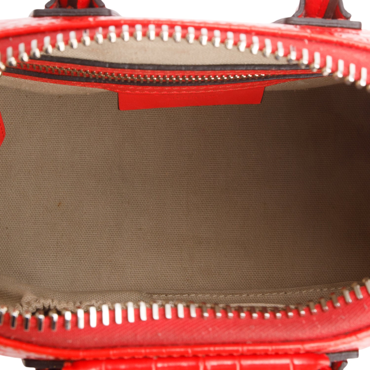 Givenchy Red Croc Embossed Leather Mini Antigona Bag w/ Strap