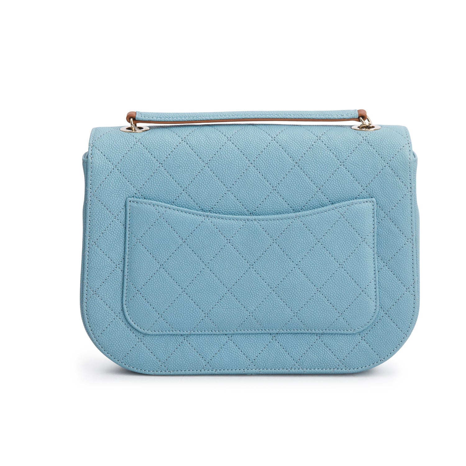 Chanel Blue Caviar Quilted Leather Paris-Cuba Thread Around Flap Bag w/ Authenticity Card