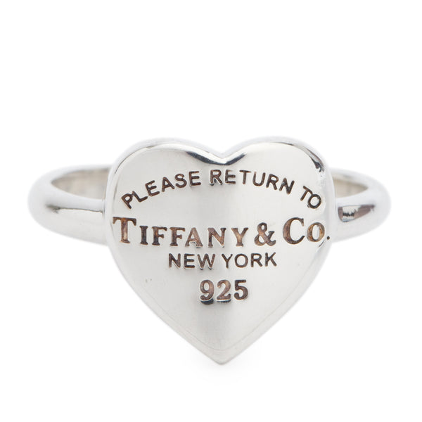 Tiffany & Co. Sterling Silver Return to Tiffany Heart Tag Ring