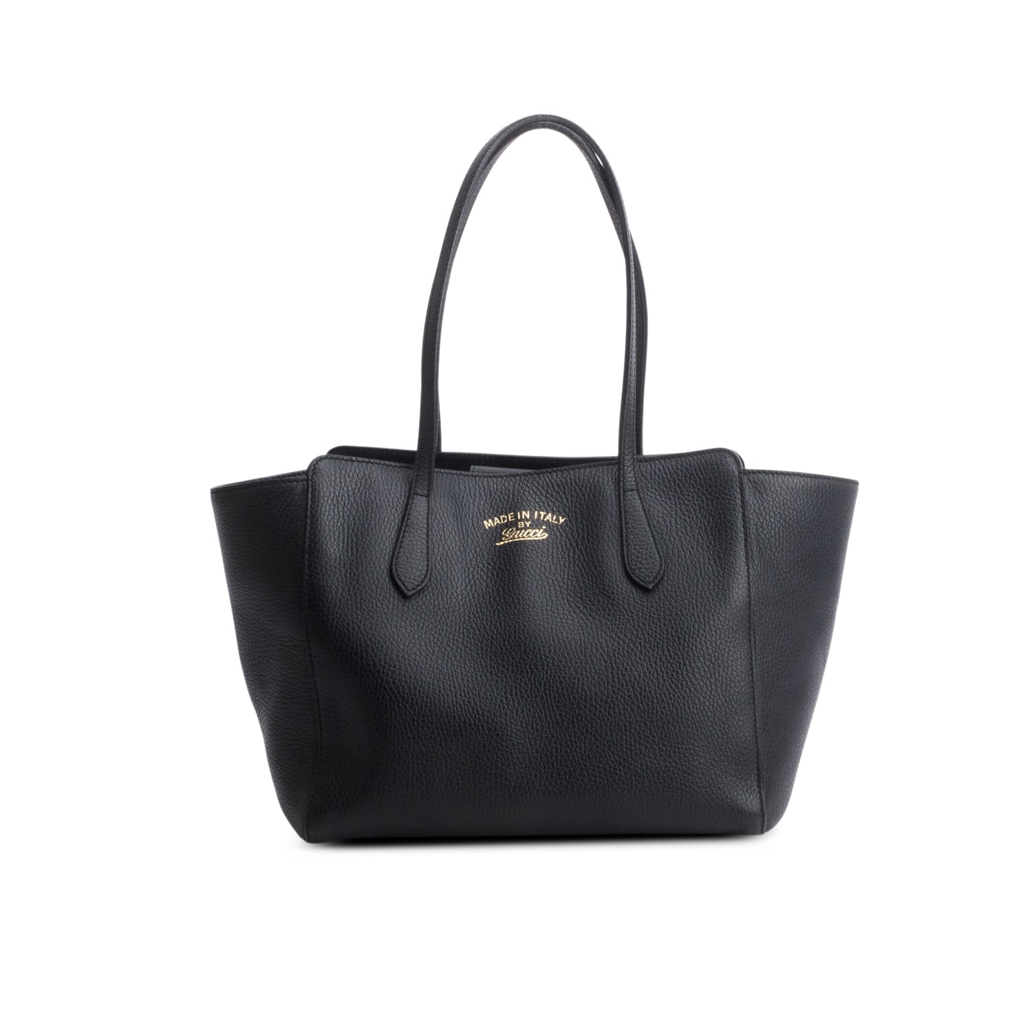 Gucci Black Dollar Calfskin Small Swing Tote