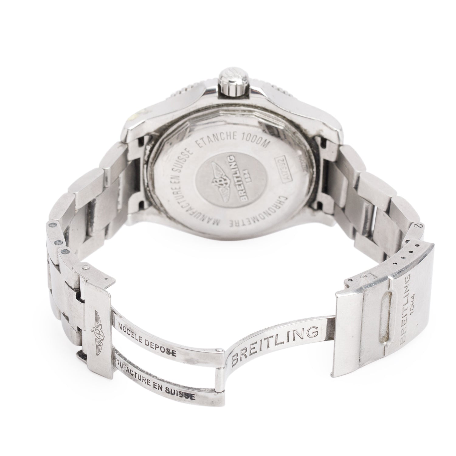 Breitling Stainless Steel Superocean II 44 MM Automatic Watch Blue Dial A17392