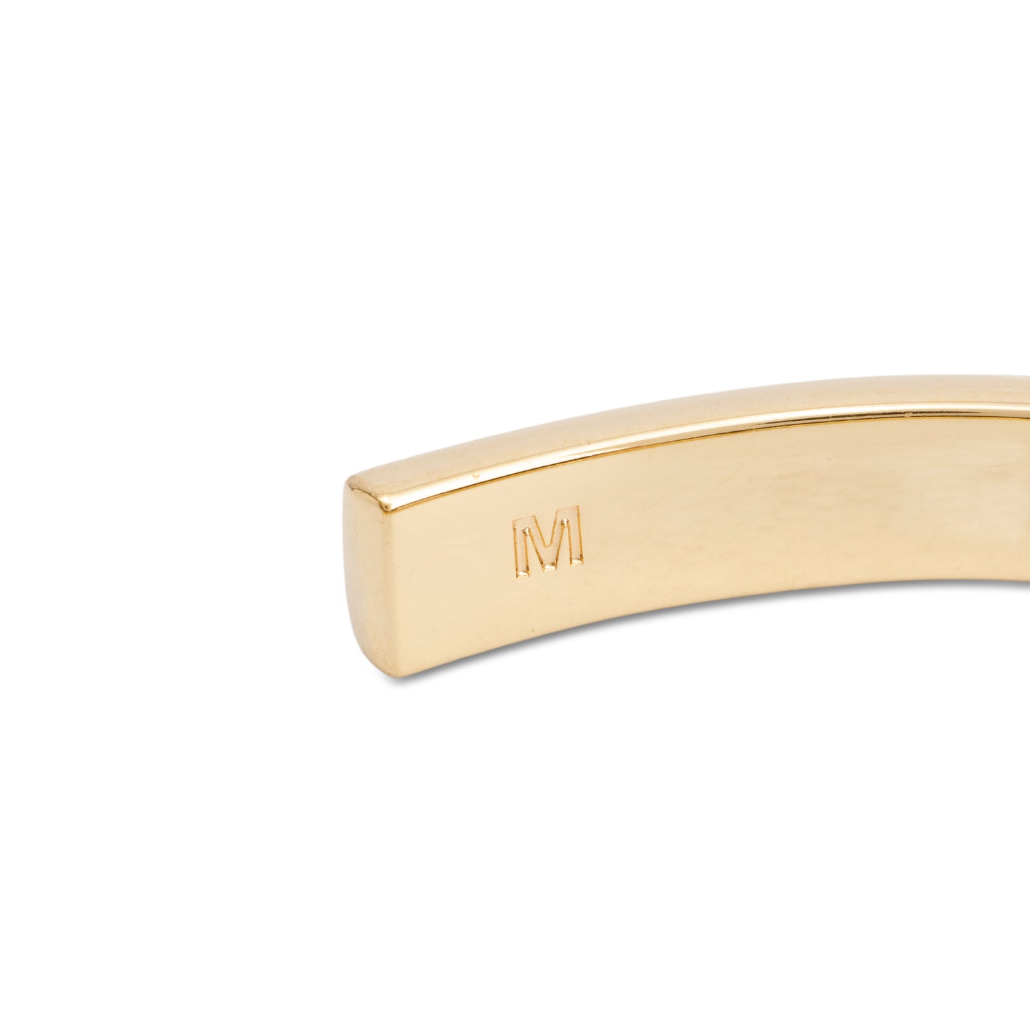 Fendi Gold-Tone Metal Crystal F Is Fendis Cuff Bracelet w/ Box