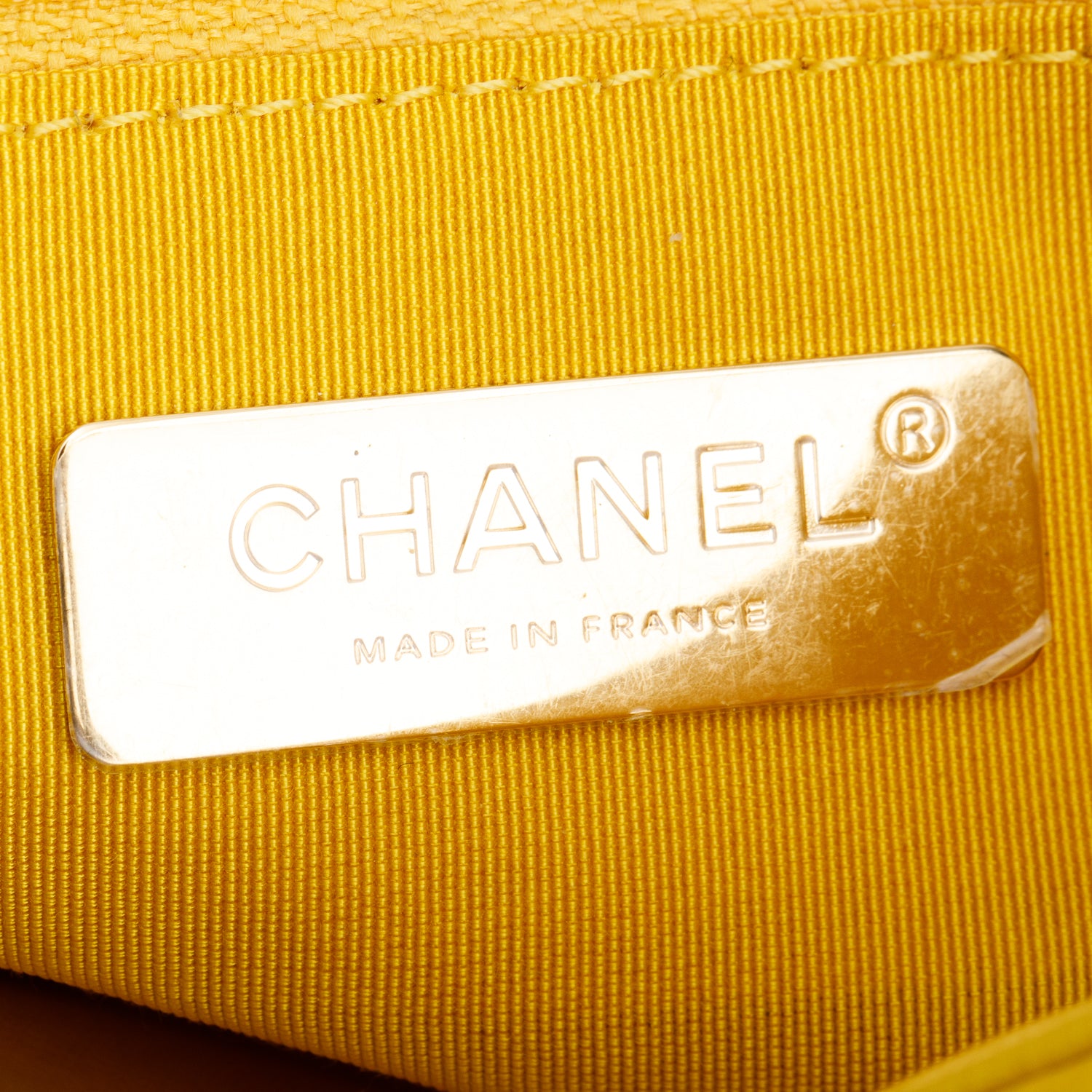 Chanel 2020 Yellow Lambskin Quilted Large 19 Flap Bag