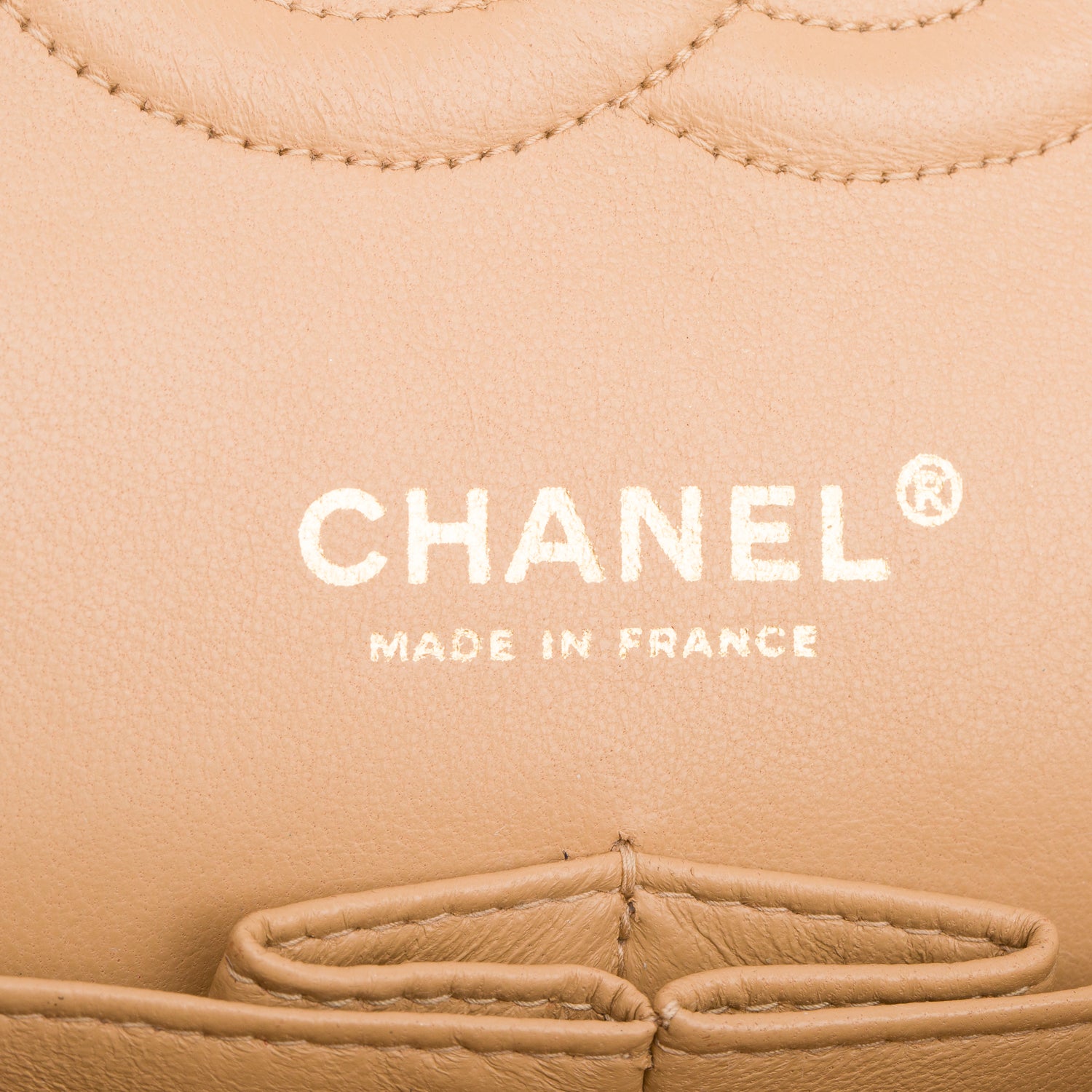 Chanel Beige Lambskin Quilted Medium Double Flap w/ Box & Authenticity Card