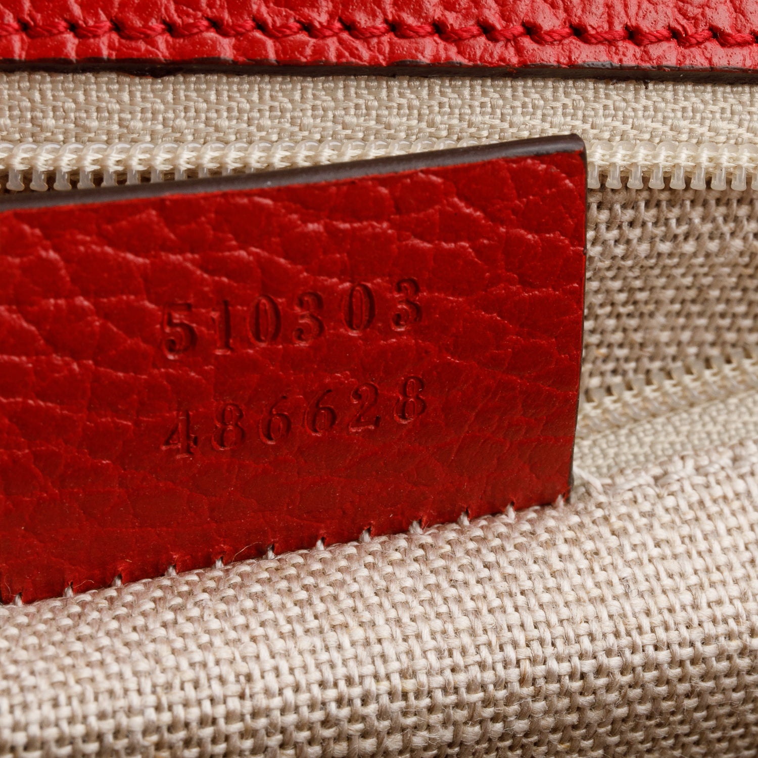 Gucci Red Dollar Calfskin Medium Interlocking GG Shoulder Bag w/ Box
