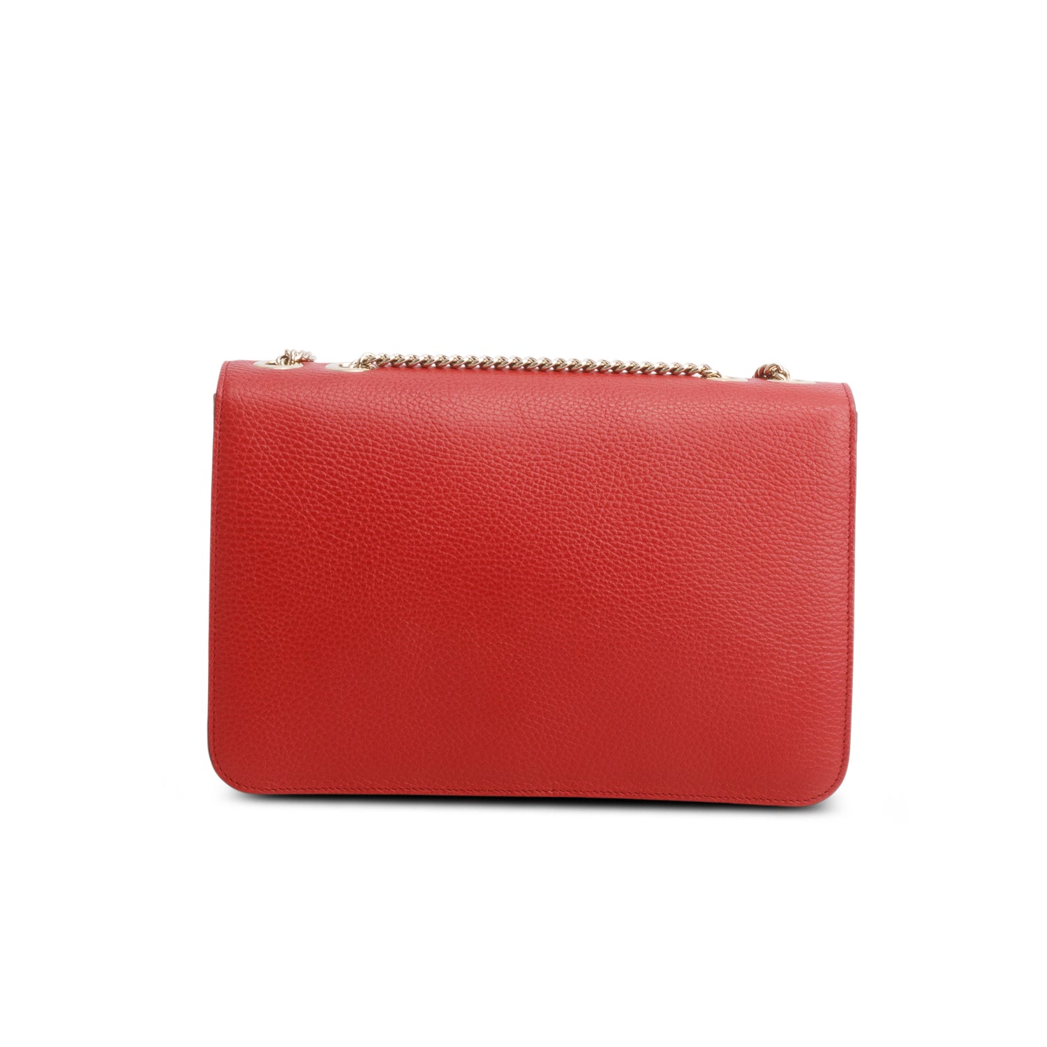 Gucci Red Dollar Calfskin Medium Interlocking GG Shoulder Bag w/ Box