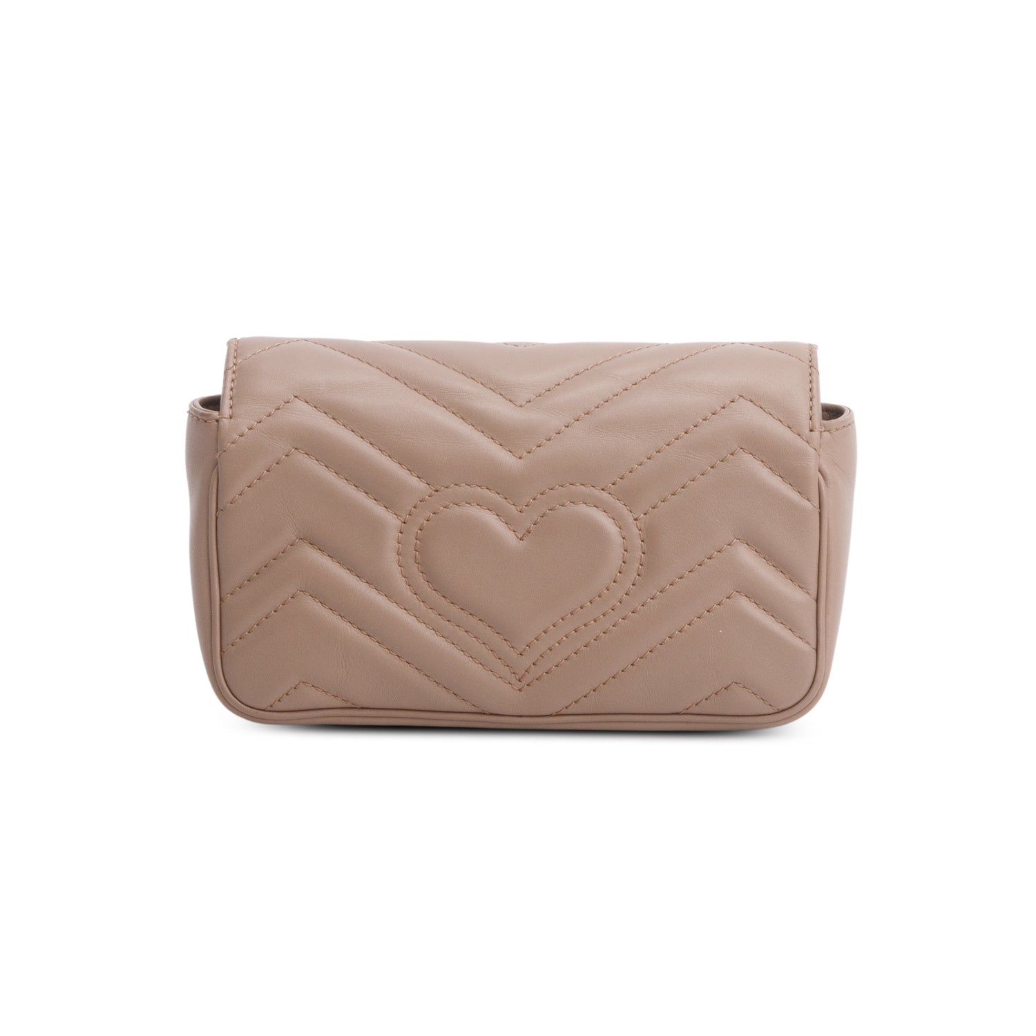 Gucci Pink GG Marmont Matelasse Leather Super Mini Bag w/ Box