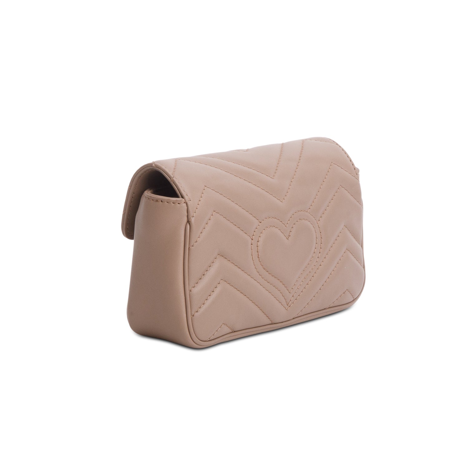 Gucci Pink GG Marmont Matelasse Leather Super Mini Bag w/ Box