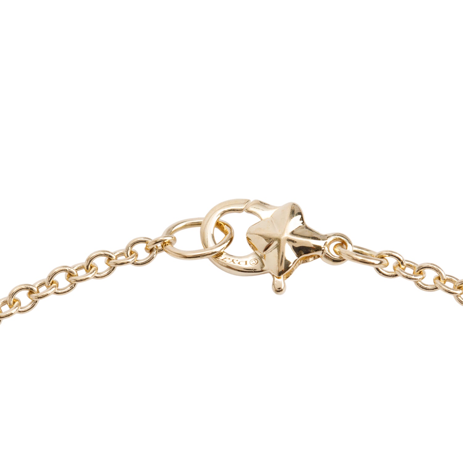 David Yurman 18k Yellow Gold Onyx & Diamond DY Elements Station Bracelet w/ Box