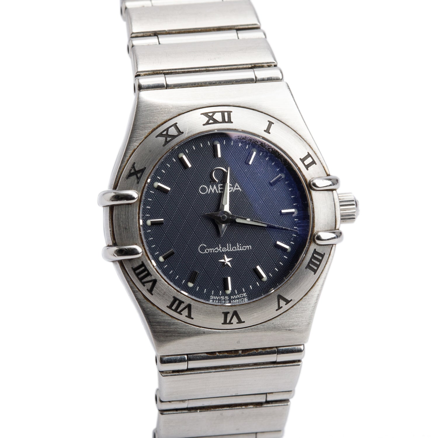 Omega Stainless Steel Constellation 22.5 MM Quartz Watch Grey Dial