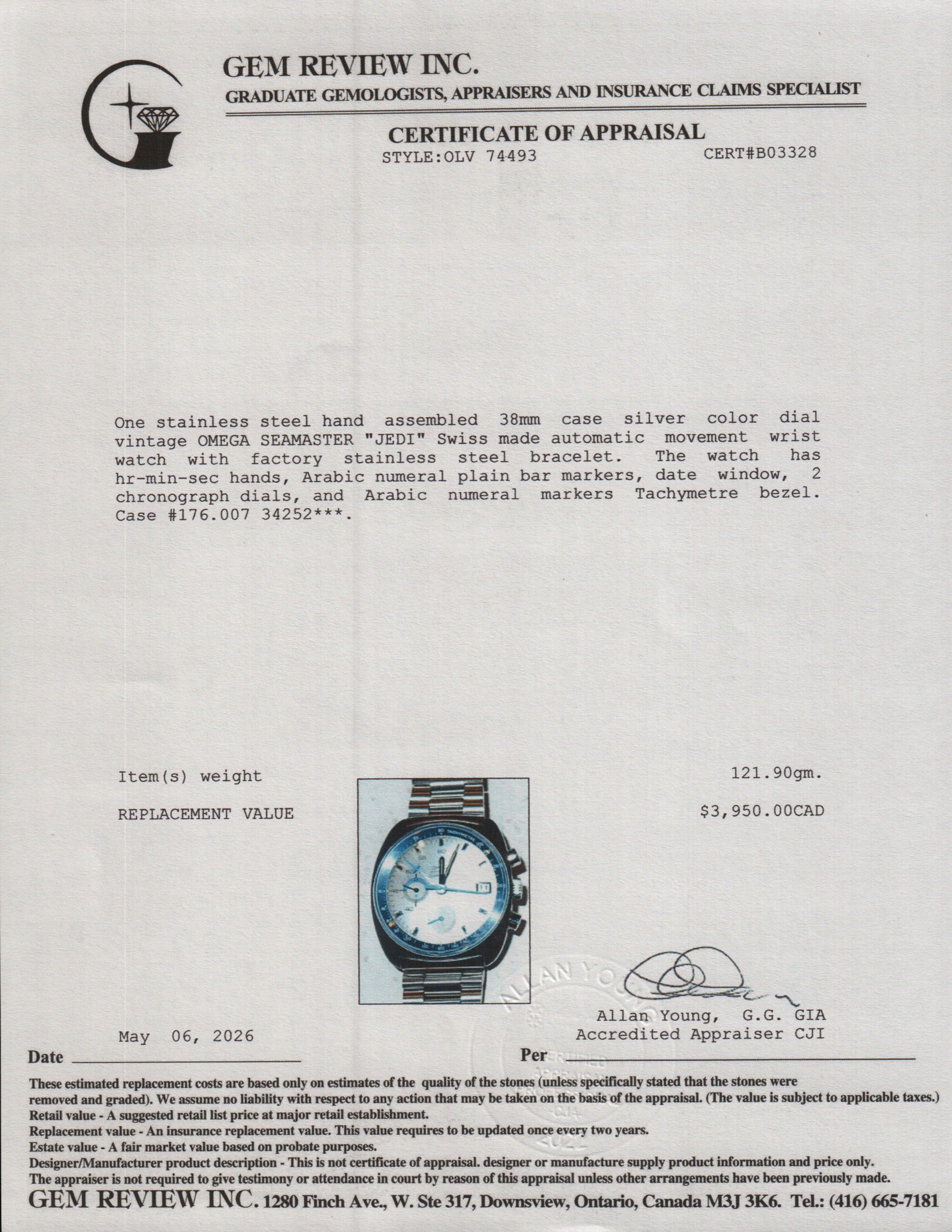 Omega Vintage Stainless Steel Seamaster "JEDI" 38 MM Automatic Chronograph Watch Silver Dial