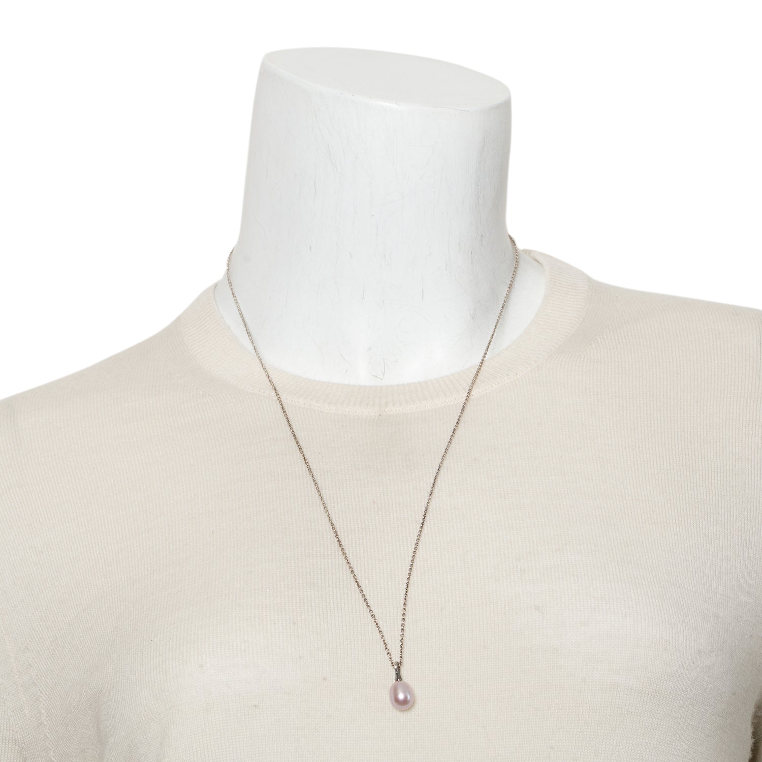 Tiffany & Co. Elsa Peretti Sterling Silver Cat Island Pearl Pendant Necklace