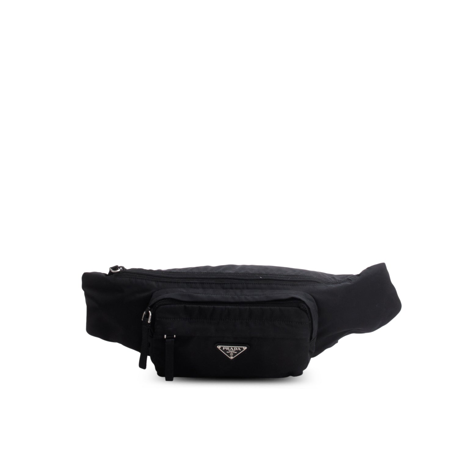 Prada Black Re-Nylon Leather Belt Bag