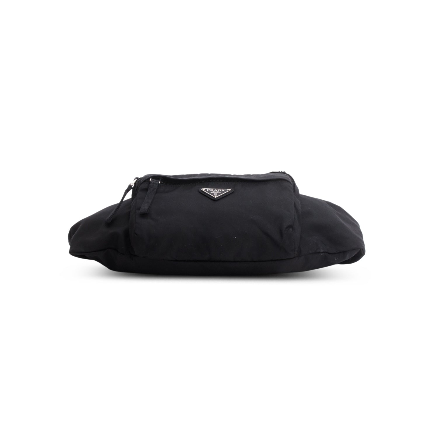 Prada Black Re-Nylon Leather Belt Bag