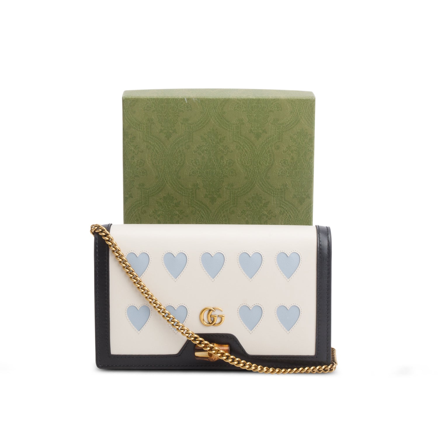 Gucci Blue Calfskin Lovelight Mini Diana Chain Bag w/ Box