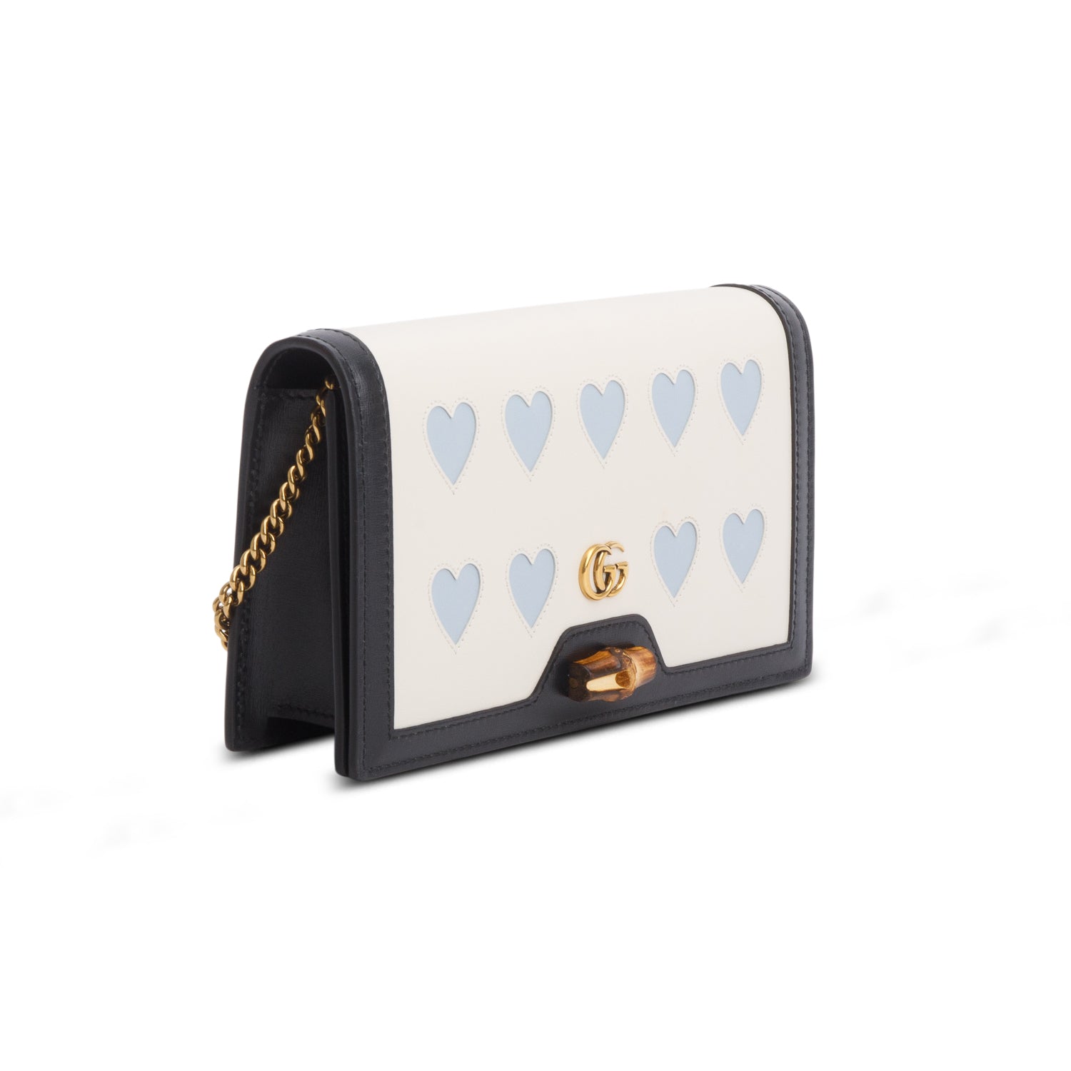 Gucci Blue Calfskin Lovelight Mini Diana Chain Bag w/ Box