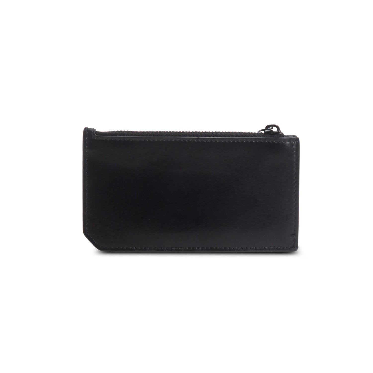 Saint Lauren 2020 Black Calfskin Monochrome Cassandre Fragments Flap Card Case