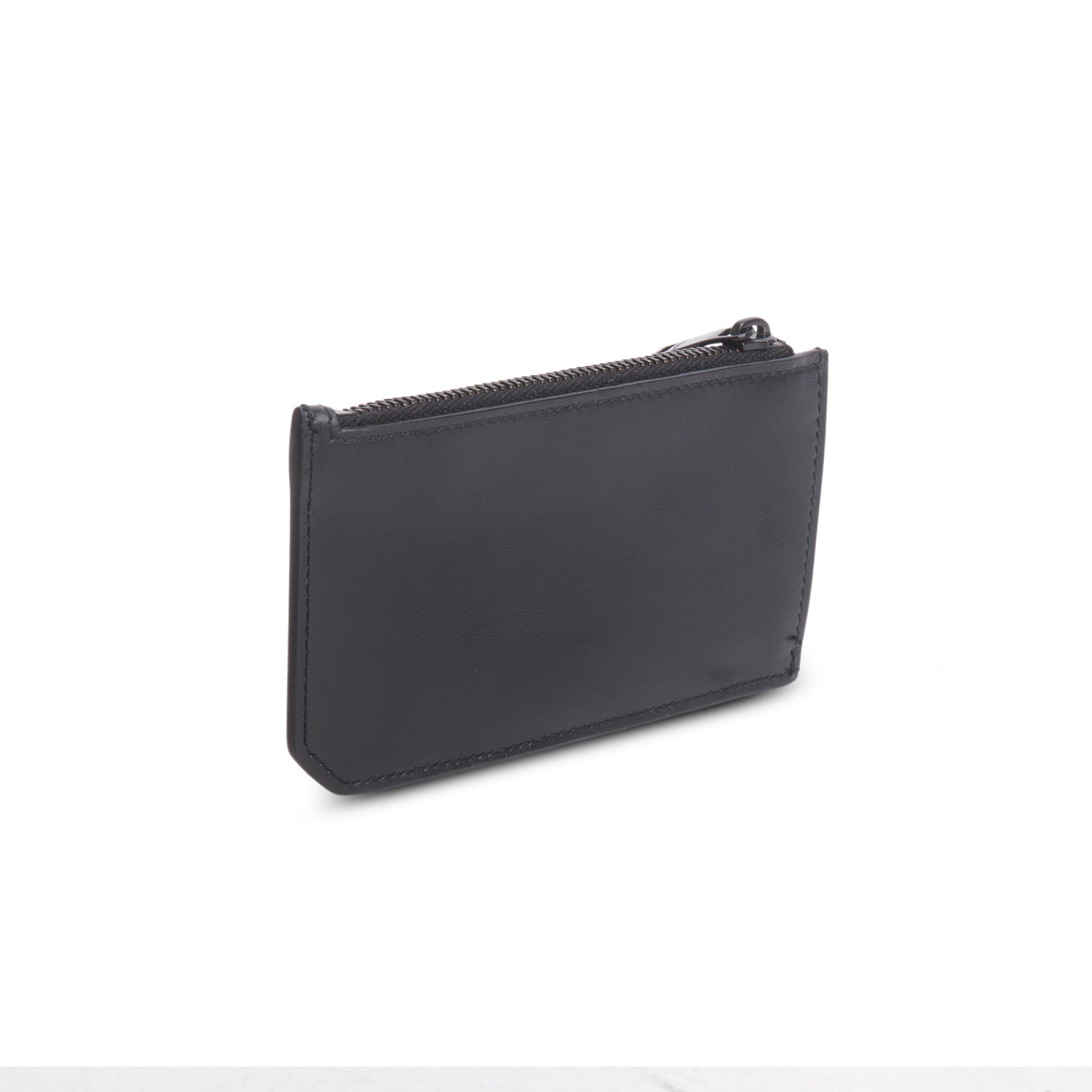 Saint Lauren 2020 Black Calfskin Monochrome Cassandre Fragments Flap Card Case