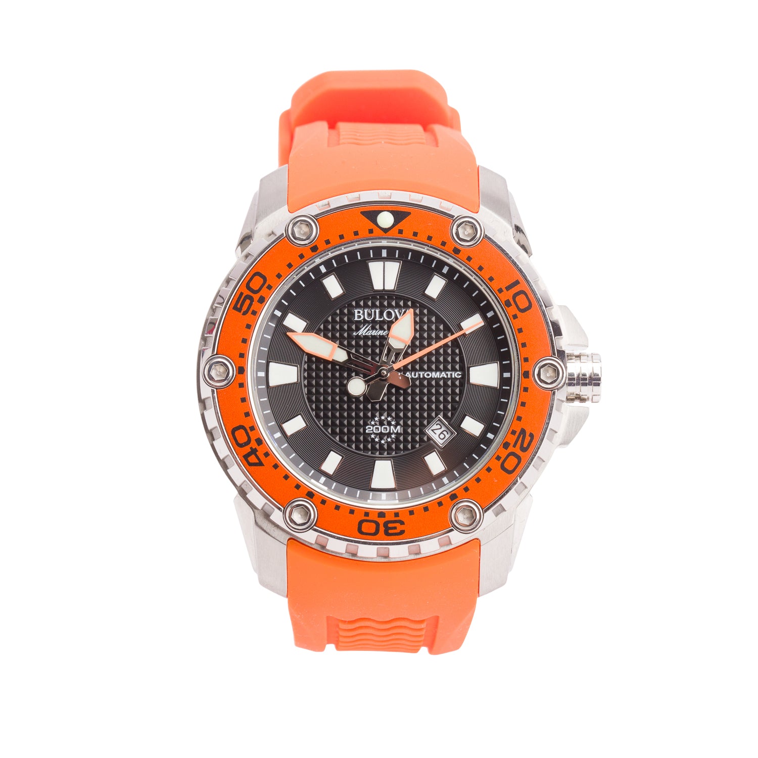 Bulova Stainless Steel Marine Star 47 MM Automatic Watch 98B207 w/ Box