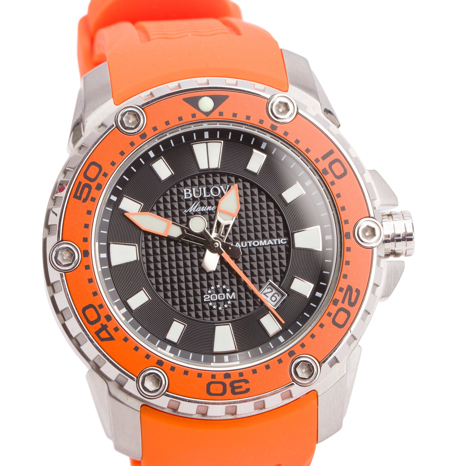 Bulova Stainless Steel Marine Star 47 MM Automatic Watch 98B207 w/ Box