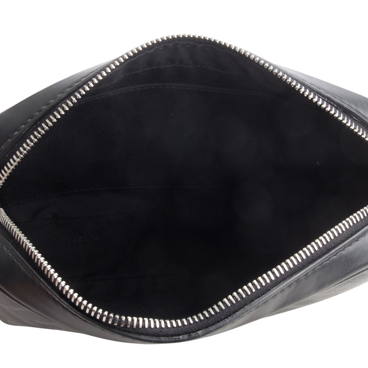 Fendi Black Leather FF Zucca Canvas Camera Case Bag