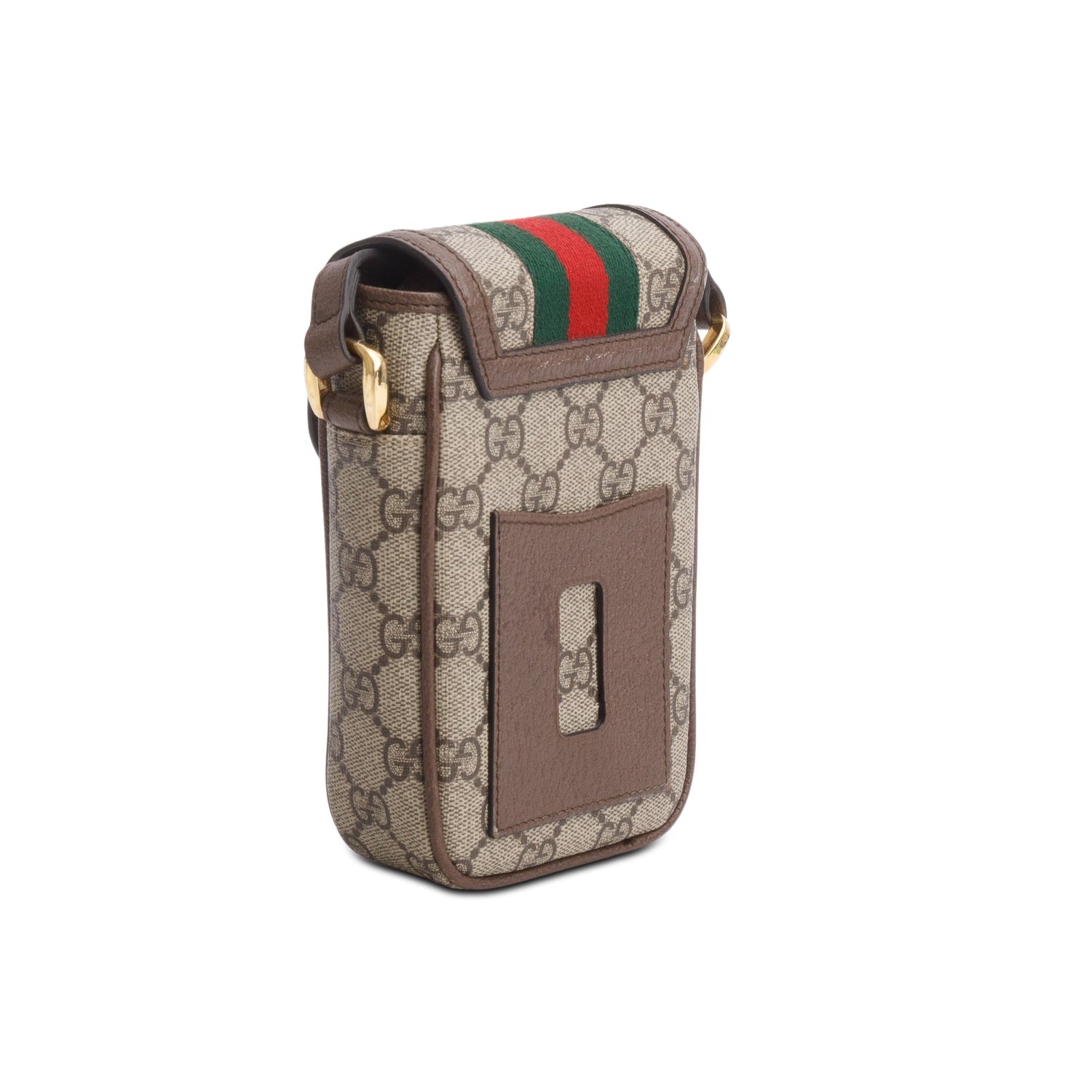 Gucci GG Supreme Monogram Web Ophidia Phone Crossbody Bag