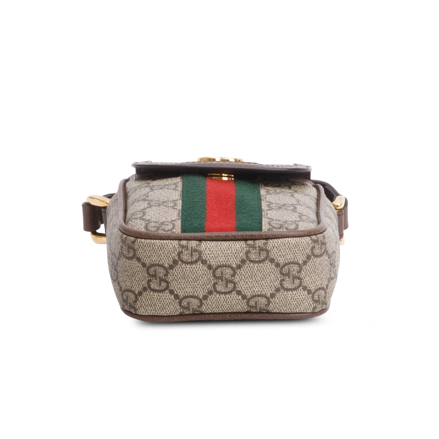 Gucci GG Supreme Monogram Web Ophidia Phone Crossbody Bag