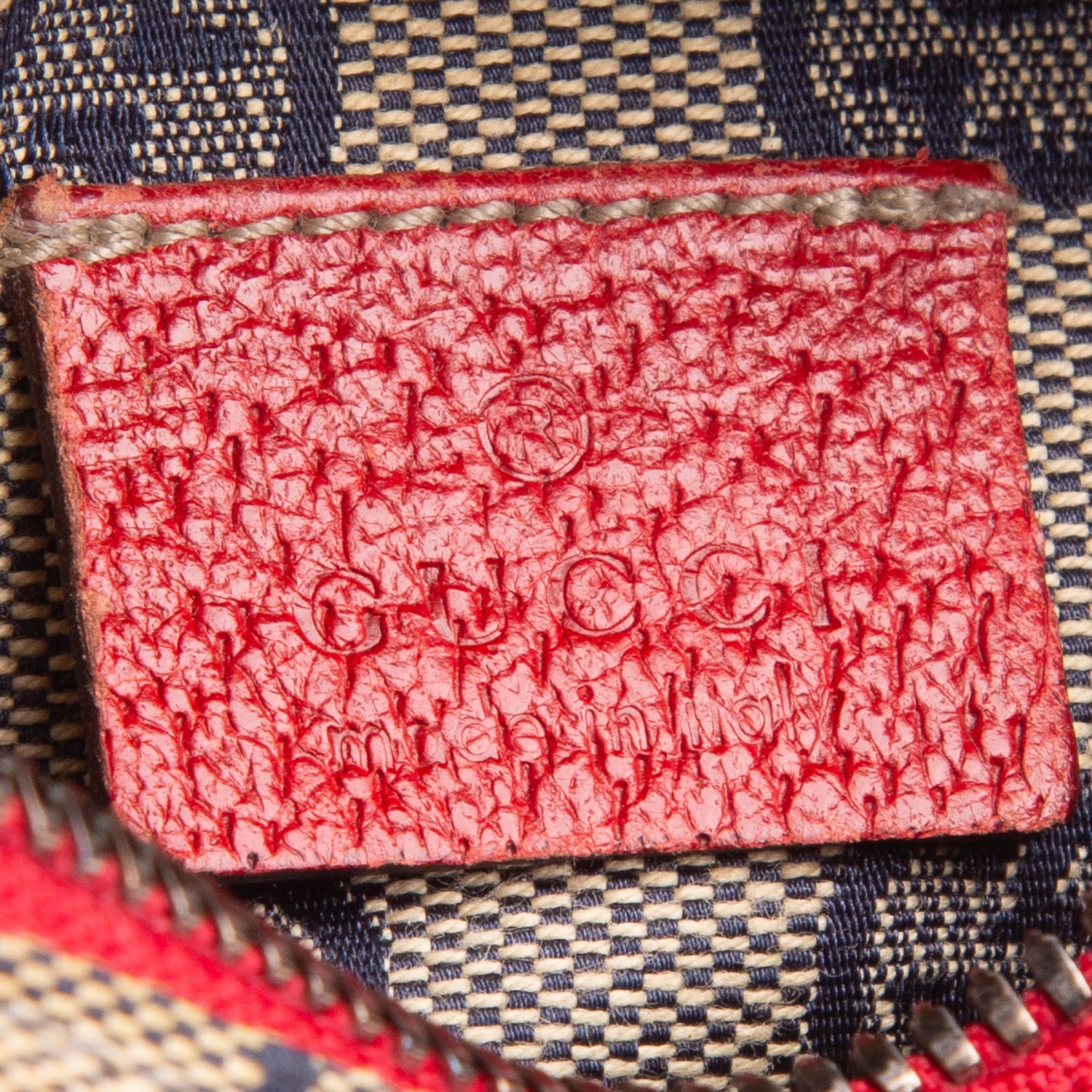 Gucci Red Monogram Web Belt Bag