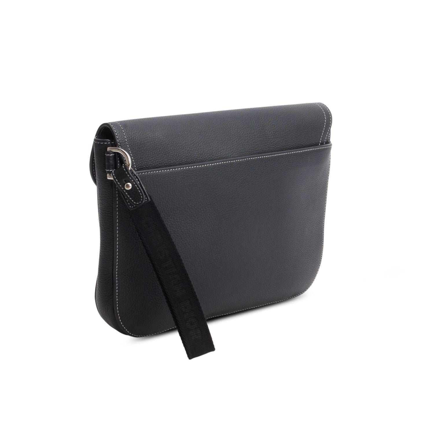 Christian Dior 2023 Black Grained Calfskin Saddle Pouch
