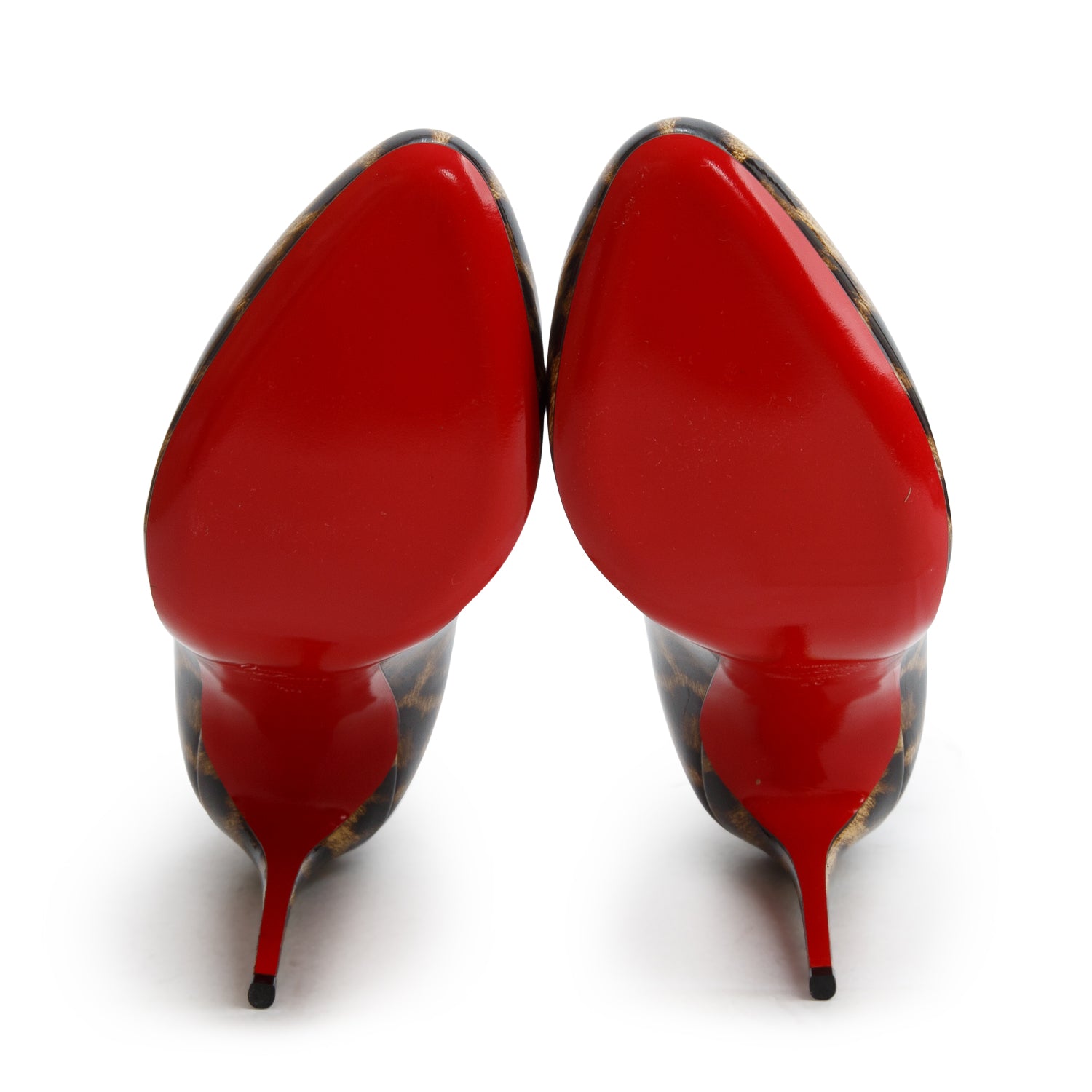 Christian Louboutin Leopard Print Patent Leather Doracora 100 Pumps, Women's Size 40 w/ Box