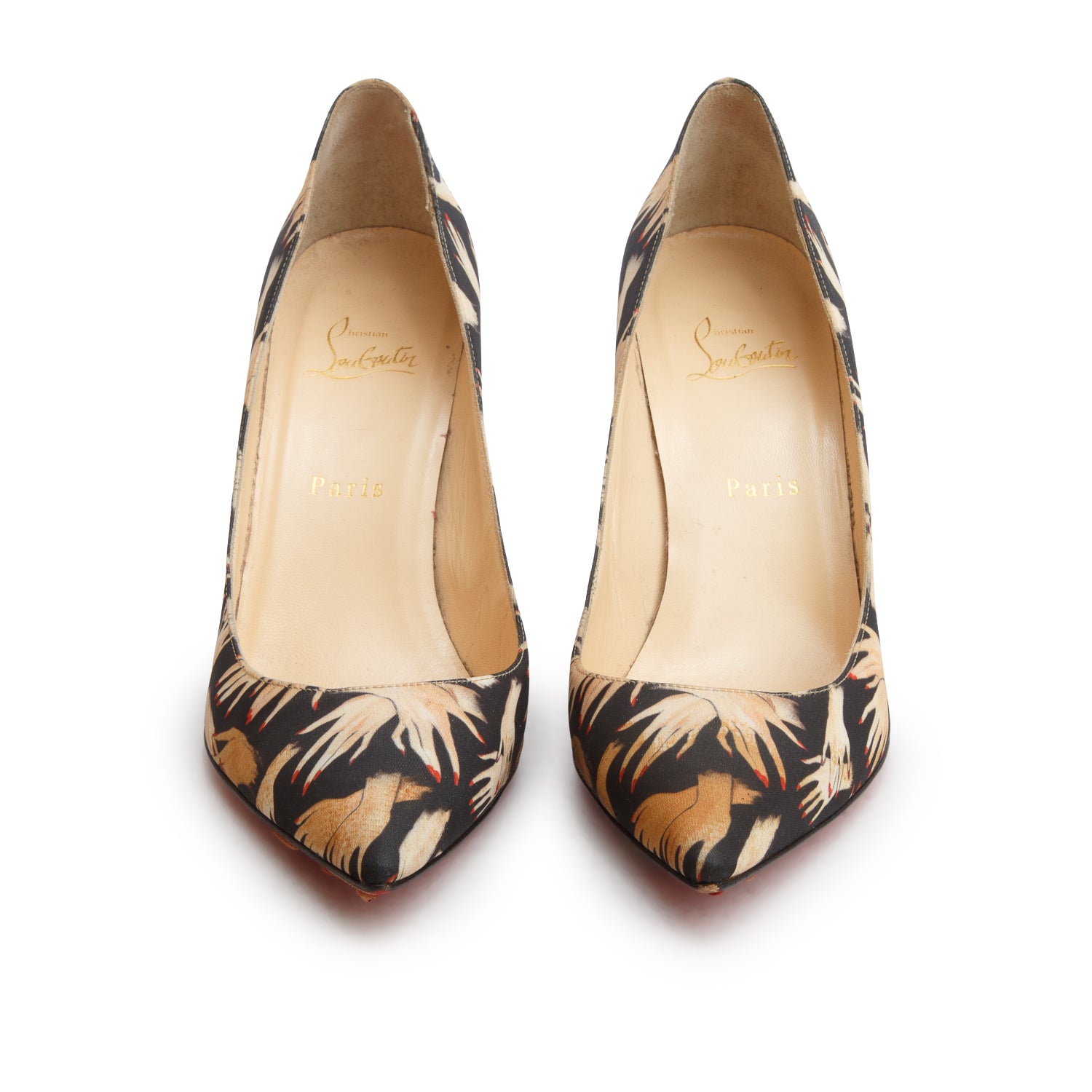 Christian Louboutin Tissu Beauty Print Decolete 554 85 Pumps, Women's Size 40 w/ Box