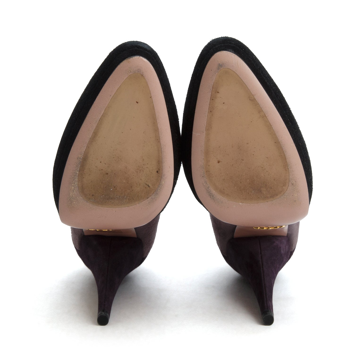 Prada Purple Suede Patchwork Booties, Women's Size 40 w/ Box