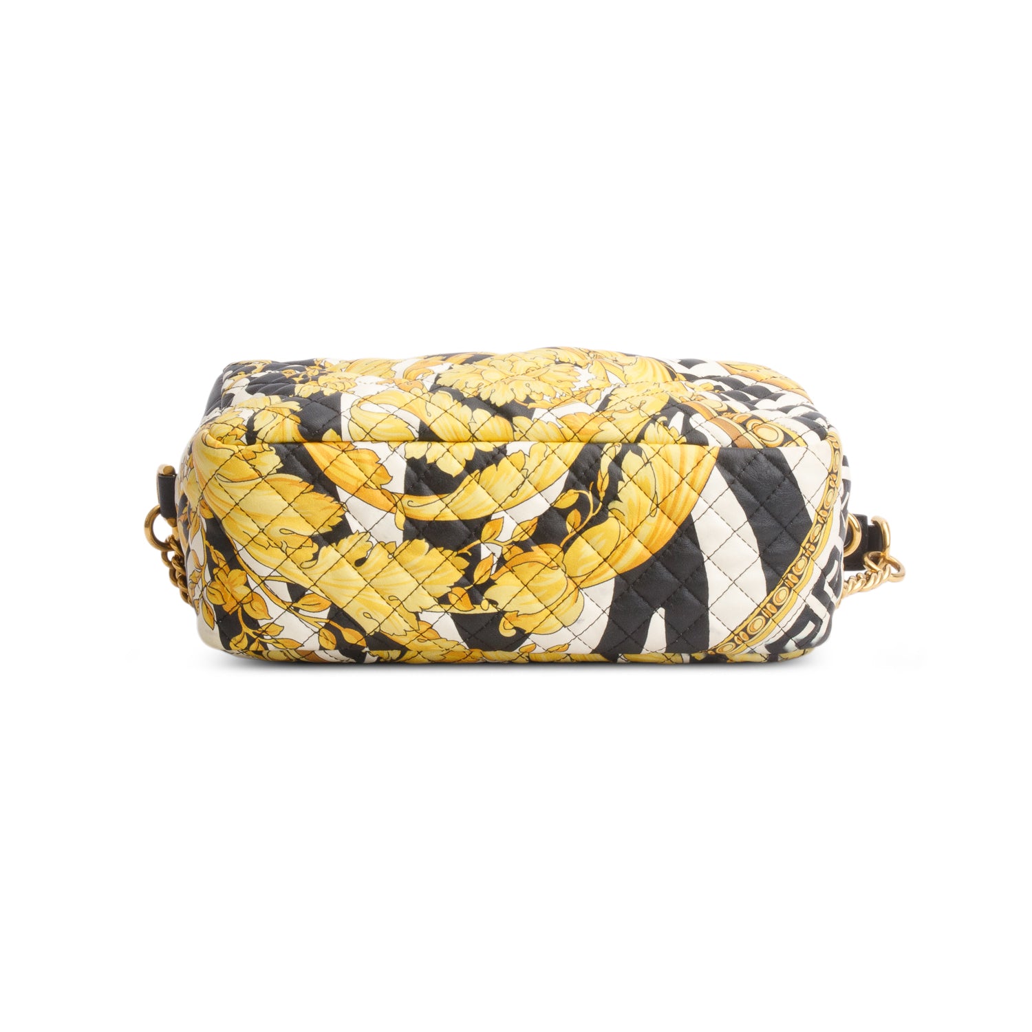 Versace Multicolor Nappa Quilted Barocco Print Small Camera Bag w/ Box