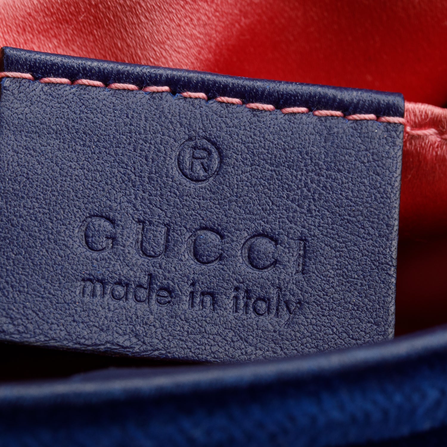 Gucci Blue Velvet Matelasse Small GG Marmont Shoulder Bag