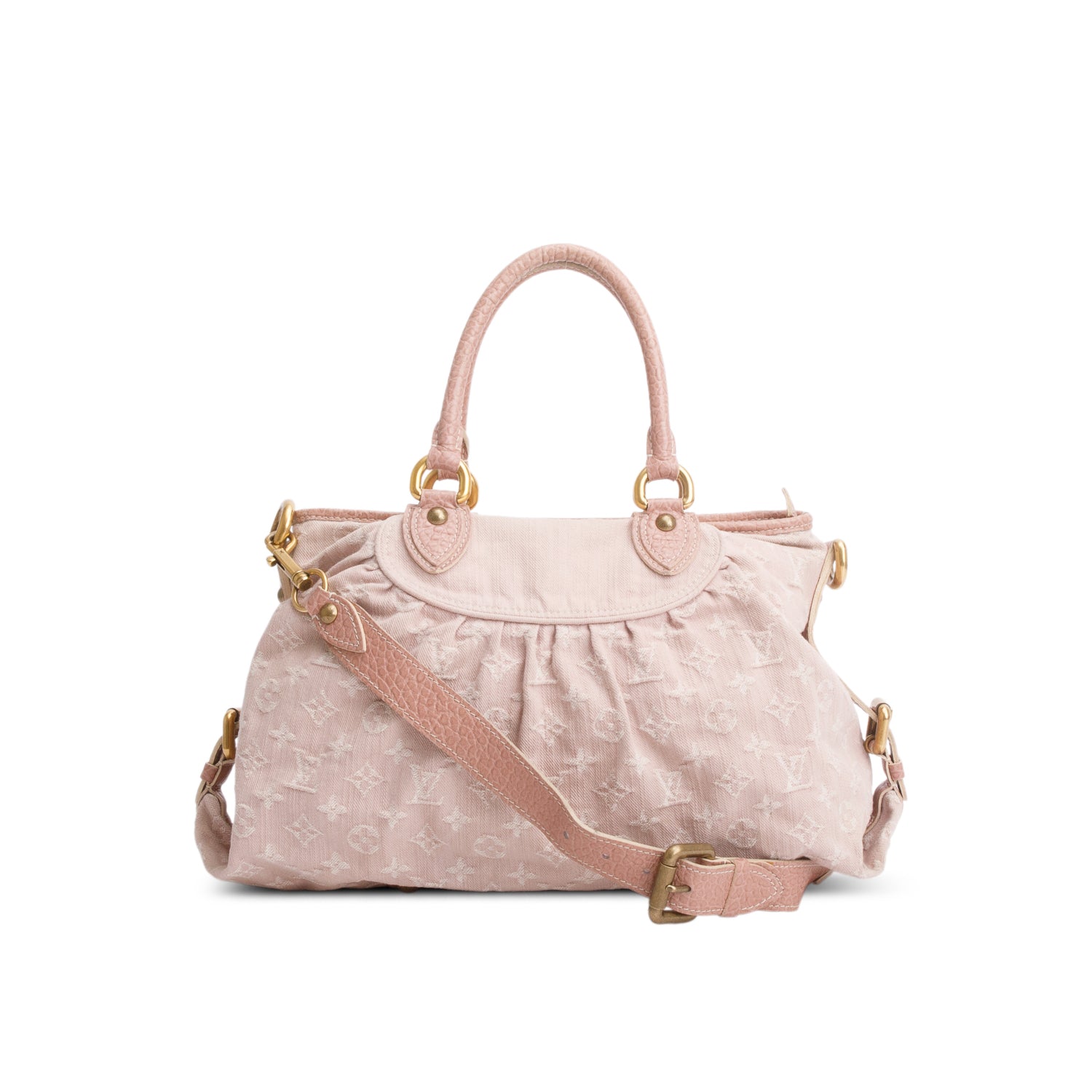 Louis Vuitton Pink Denim Monogram Neo Cabby MM w/ Strap