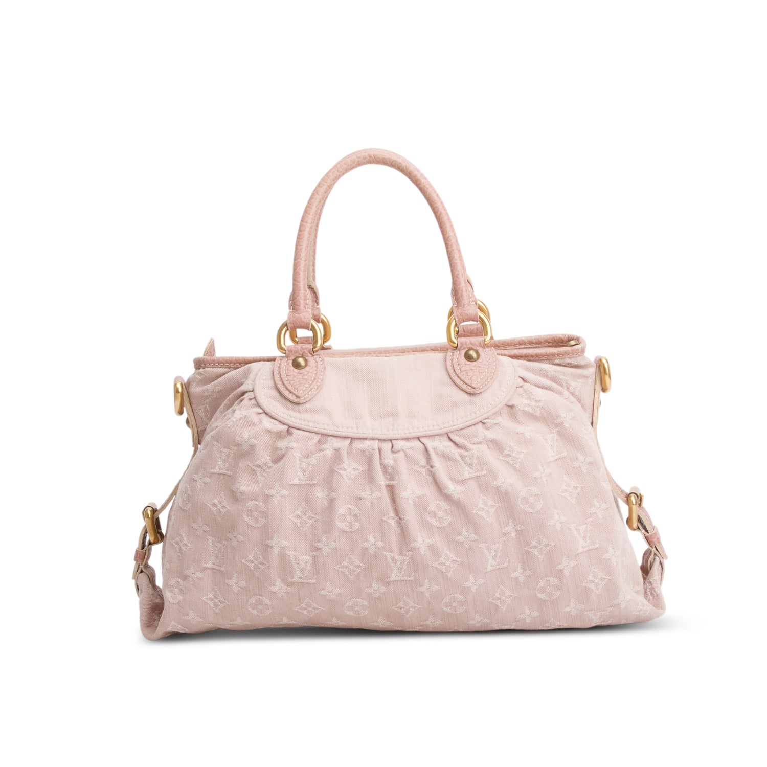 Louis Vuitton Pink Denim Monogram Neo Cabby MM w/ Strap