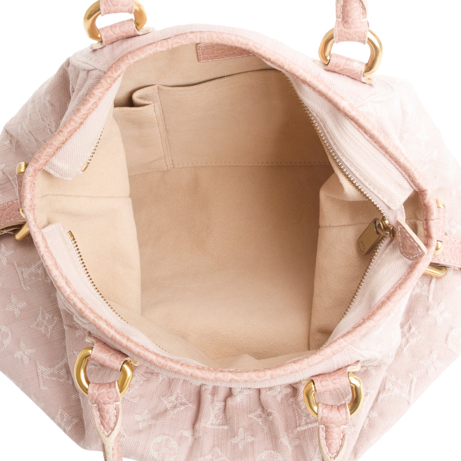 Louis Vuitton Pink Denim Monogram Neo Cabby MM w/ Strap
