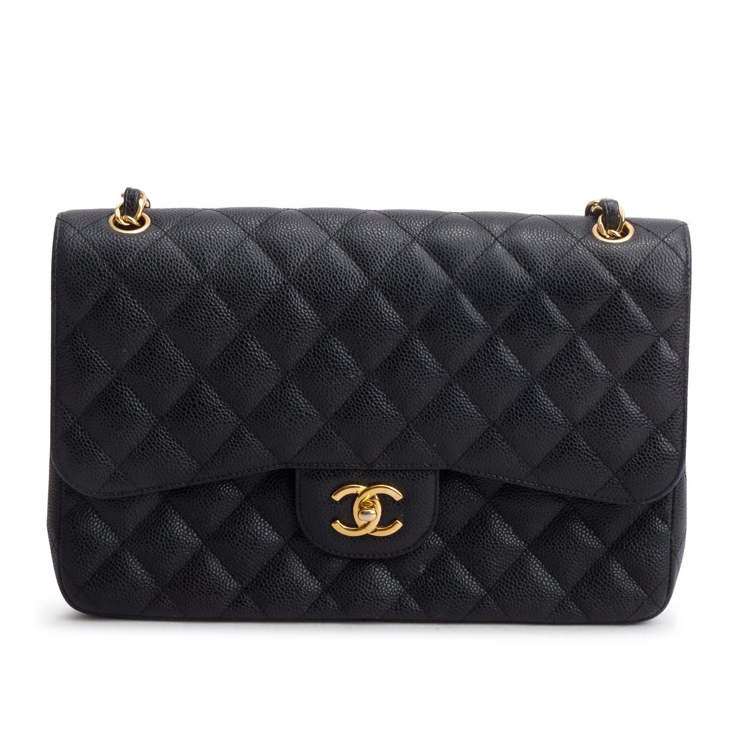 Chanel Black Caviar Jumbo Classic Double Flap Bag