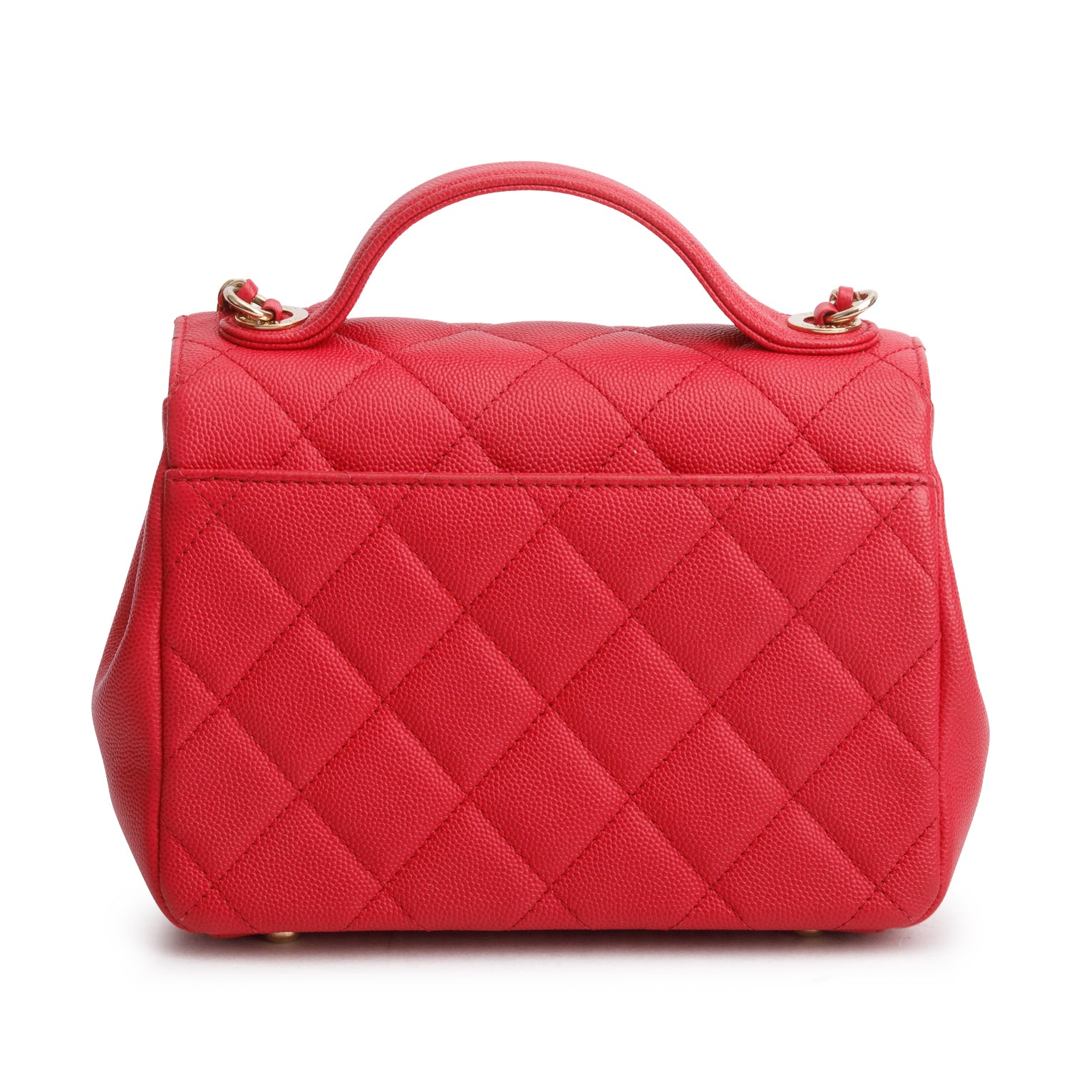 Chanel Red Caviar Quilted Small Business Affinity Flap w/ Authenticity Card