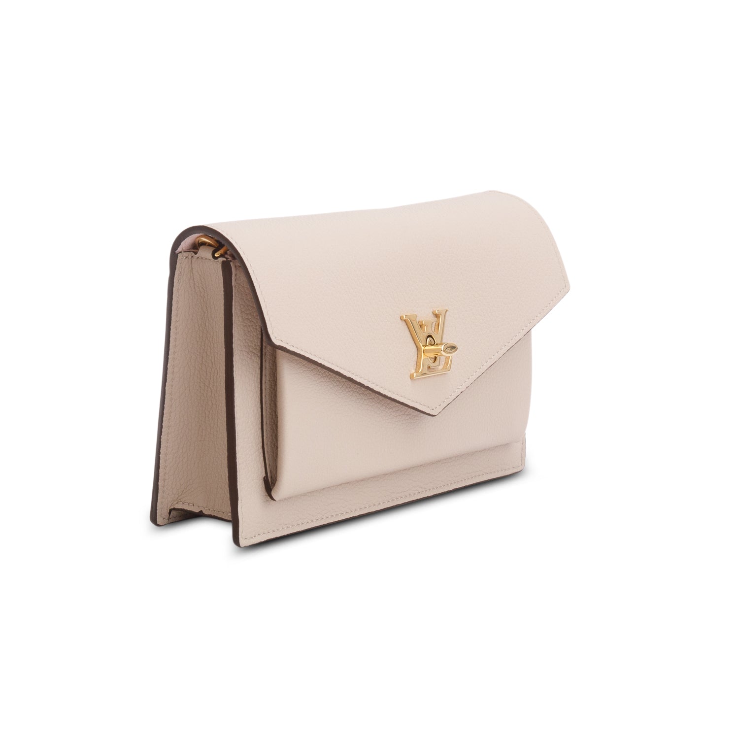 Louis Vuitton Beige Calfskin My Lockme Chain Pochette w/ Box
